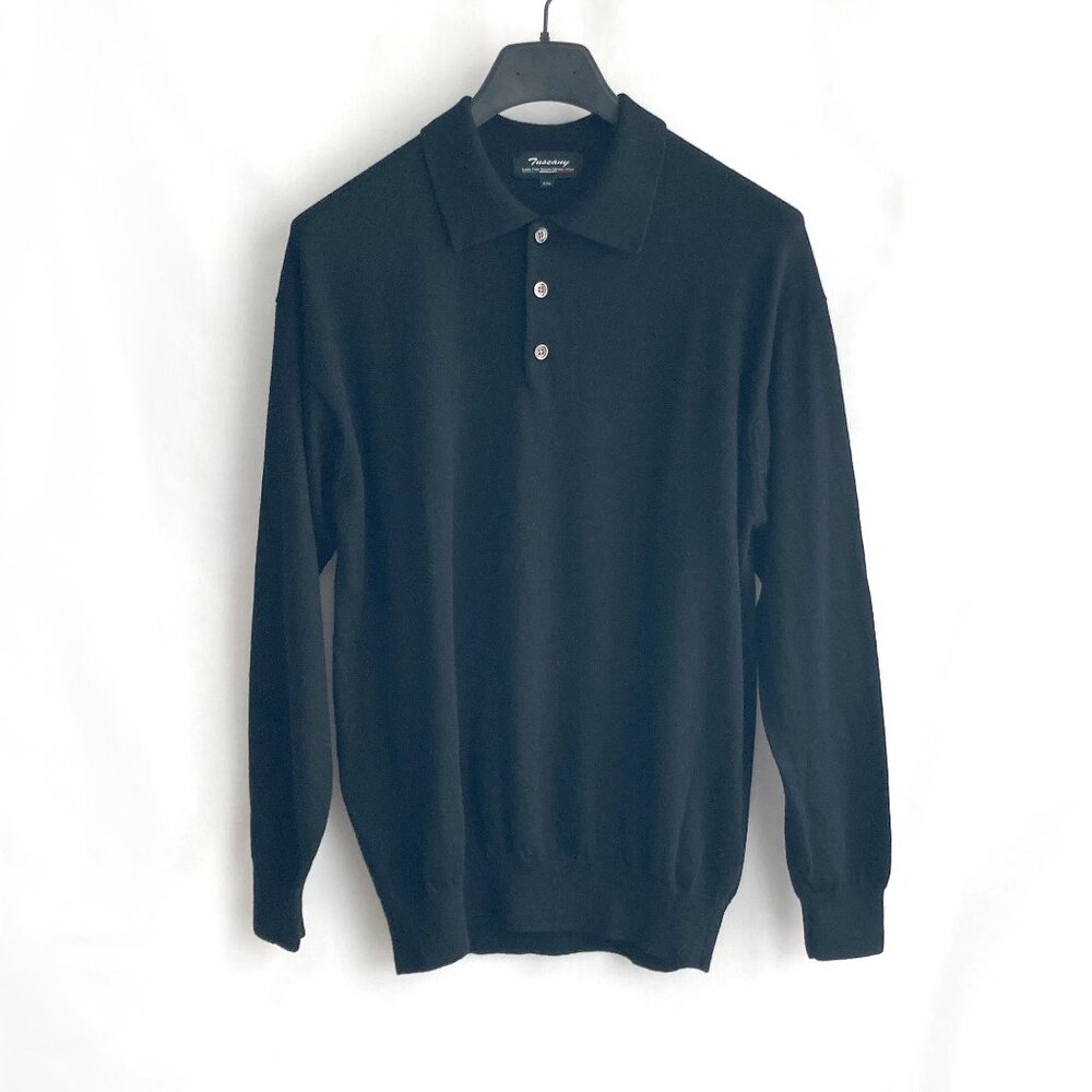 Tuscany Merino Wool Polo Sweater